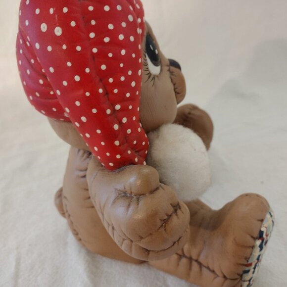 Vintage 1986 Dona Mold Hand Painted Ceramic Teddy Bear Piggy Bank - Picture 5 of 8